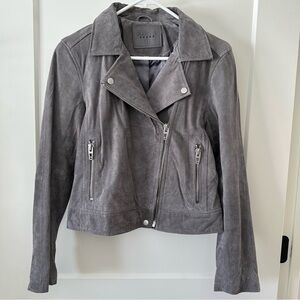 Blank NYC Genuine Leather Suede Moto
Jacket - Gray